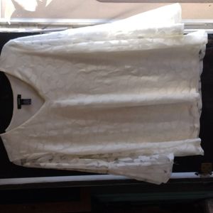 Alfani.                                ladies size M, white, Long sleeve blouse